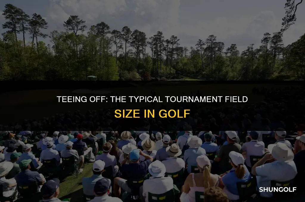 how many golfer normally start off at a touraments