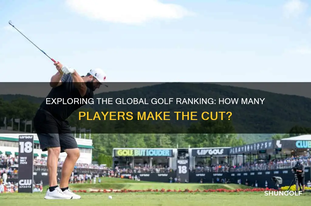 how many golfers are ranked in the worlf golf ranking