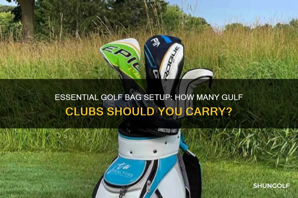 how many gulf clubs in a golf bag