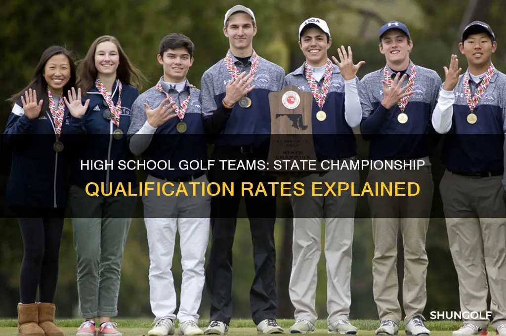 how many high school golf teams go to state