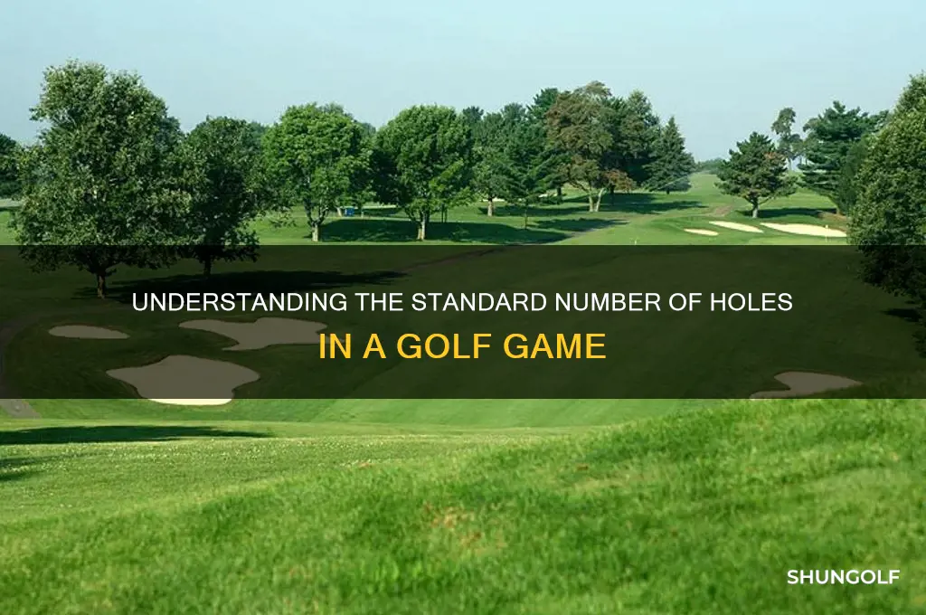 how many holes are played in a game of golf