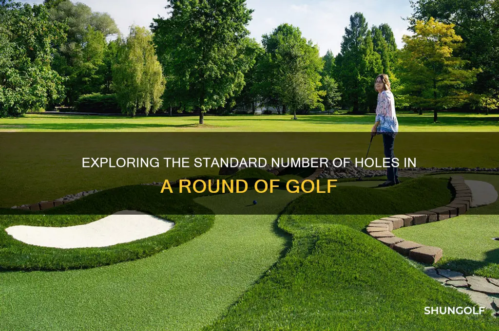 how many holes does a standard round of golf hae