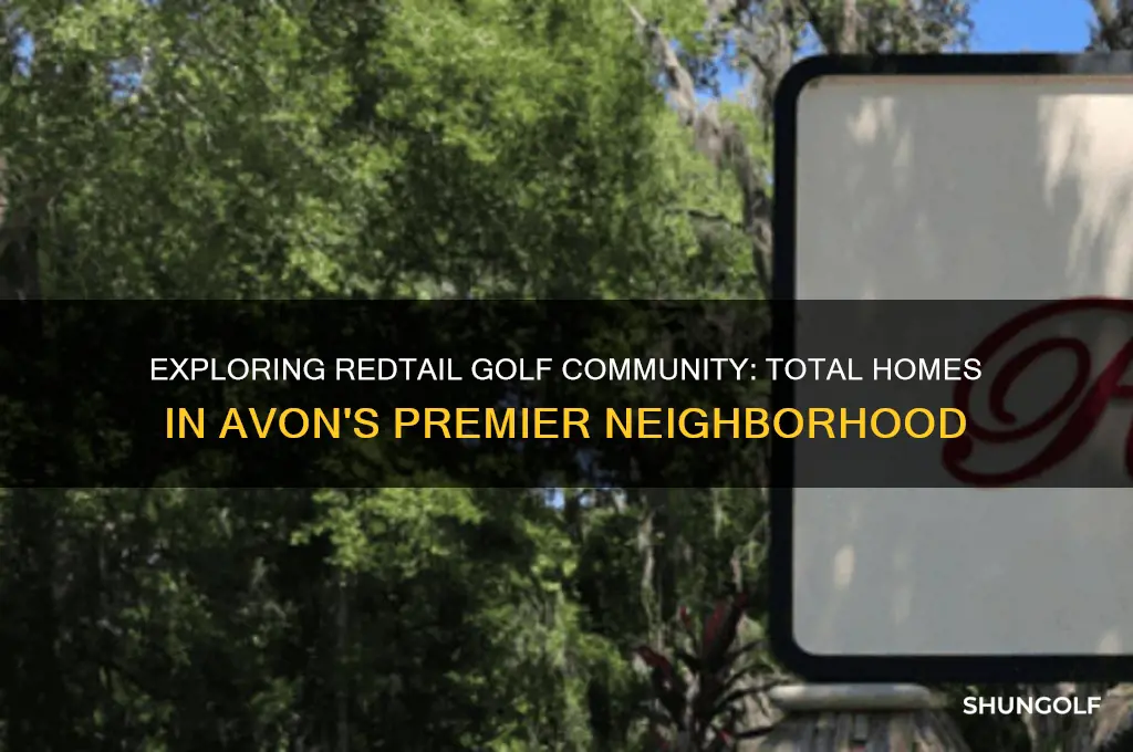 how many homes are in redtail golf community in avon