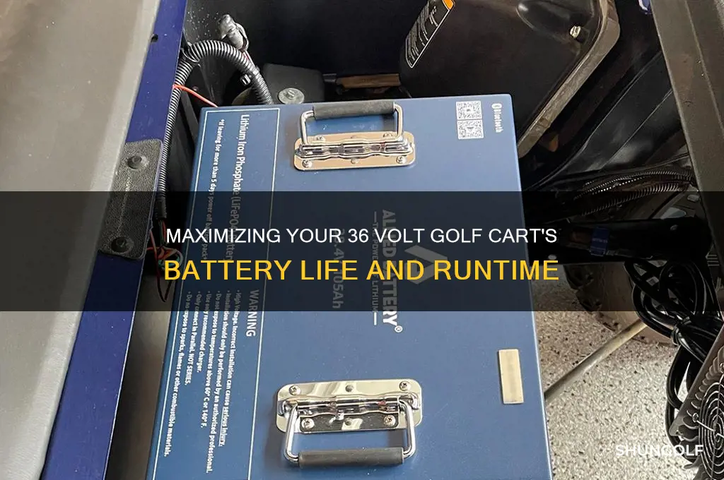 how many hour does a 36 volt golf cart last