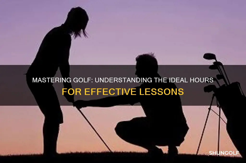 how many hours of lessons in golf