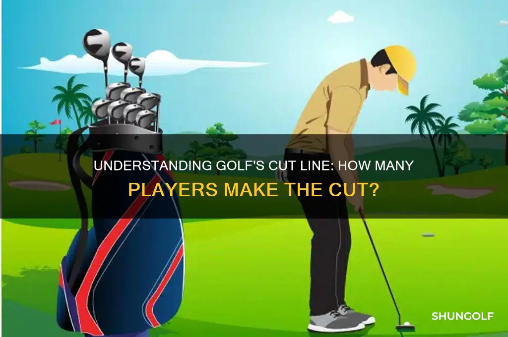 how many in a cut line golf
