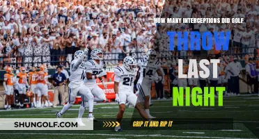 Golf's Interception Count: Analyzing Last Night's Surprising Turn of Events