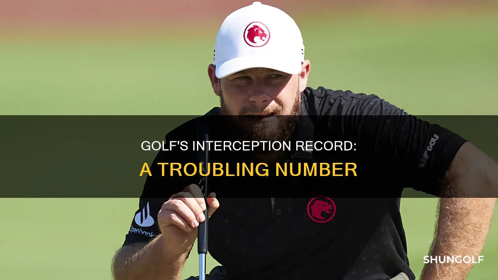 how many interceptions did golf throw