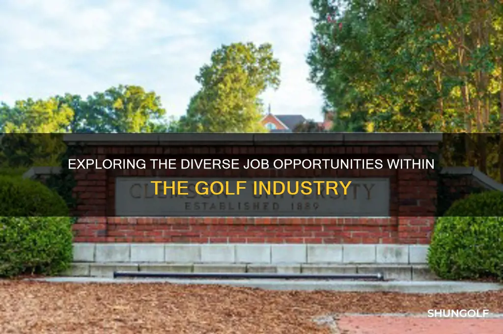how many jobs are in the golf industry