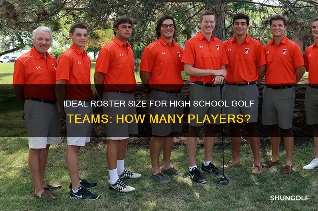 how many kids on a high school golf team