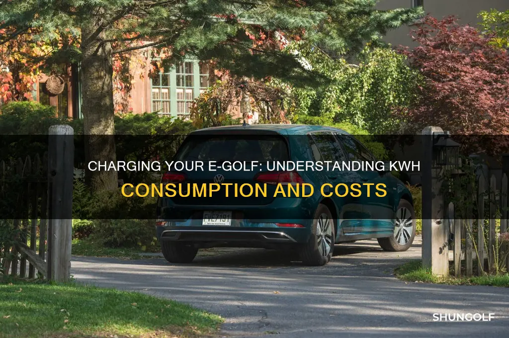 how many kwh to charge e golf