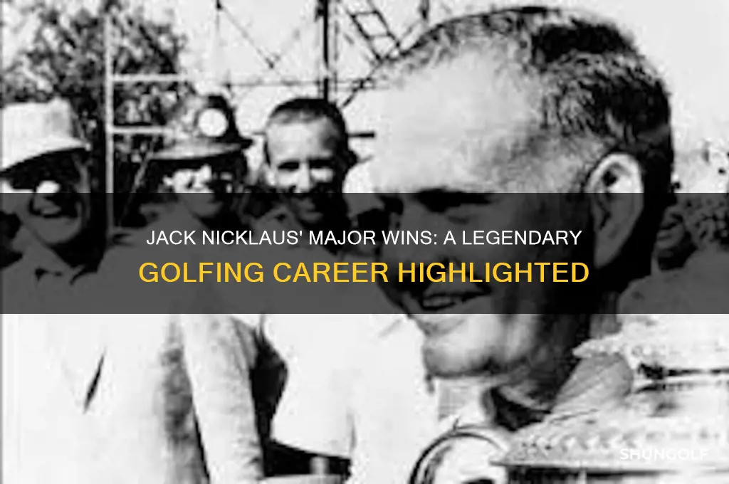 how many majors did golfing great jack nicklaus win