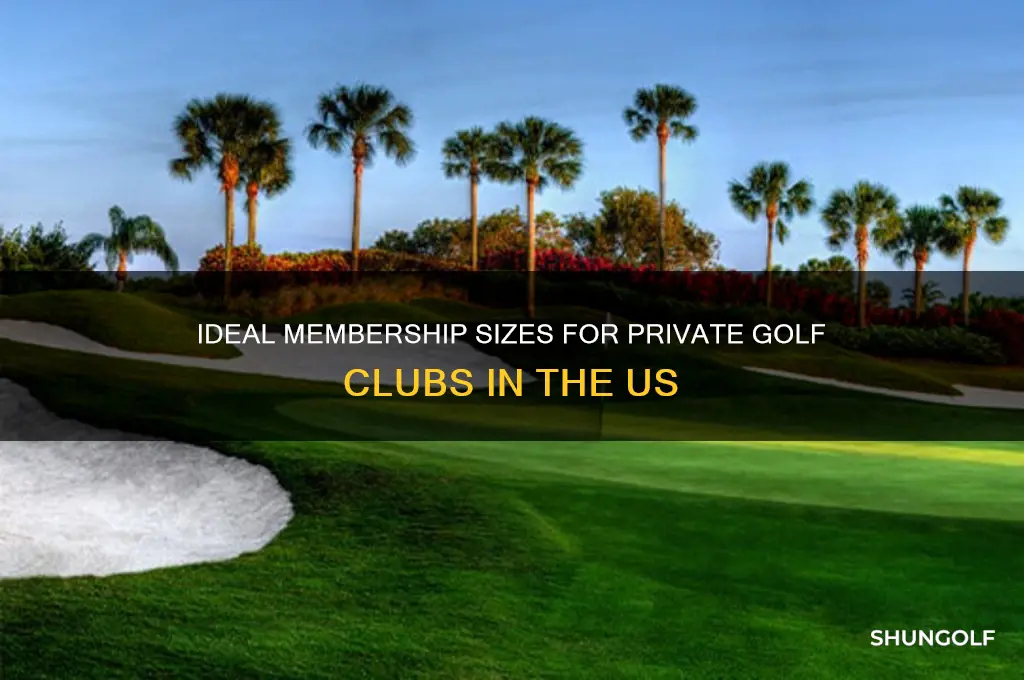 how many members for private golf clubs in the us