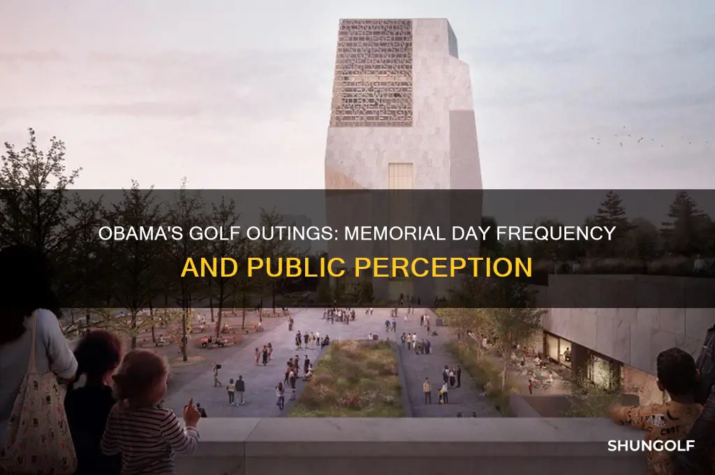 how many memorial days did obama play golf