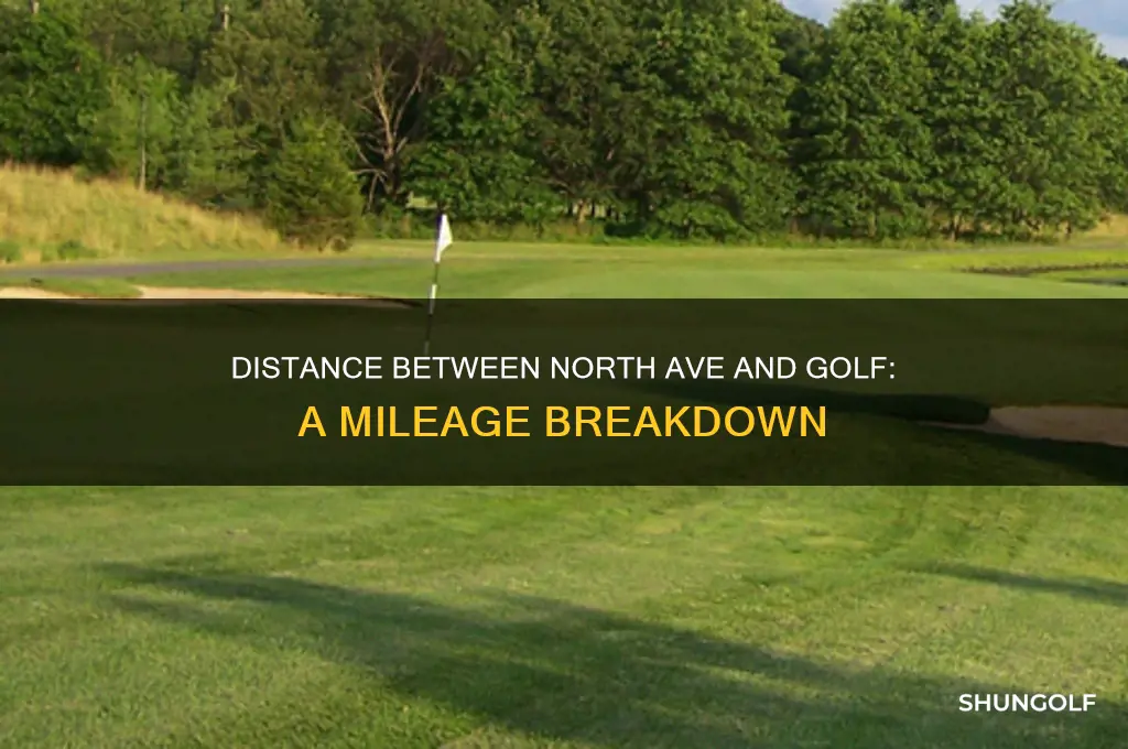 how many miles are between north ave and golf