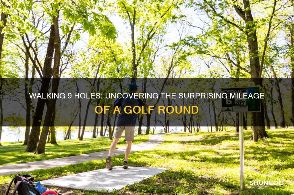 how many miles is 9 holes of golf
