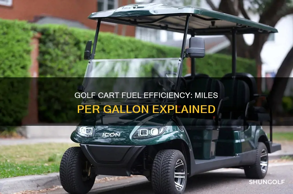 how many miles per gallon do golf carts get