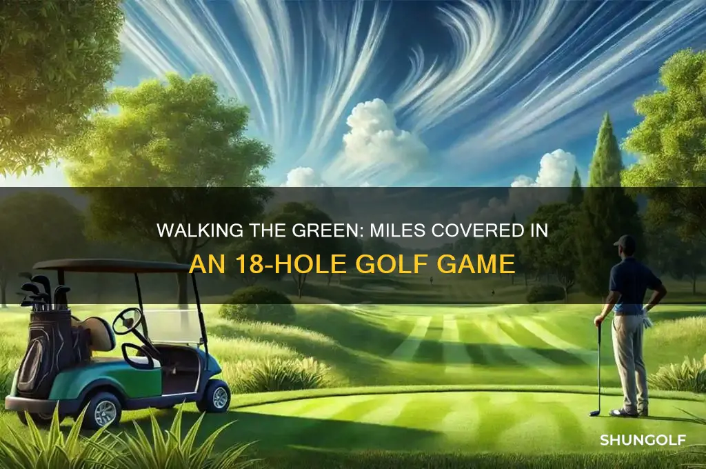 how many miles walked playing 18 holes of golf