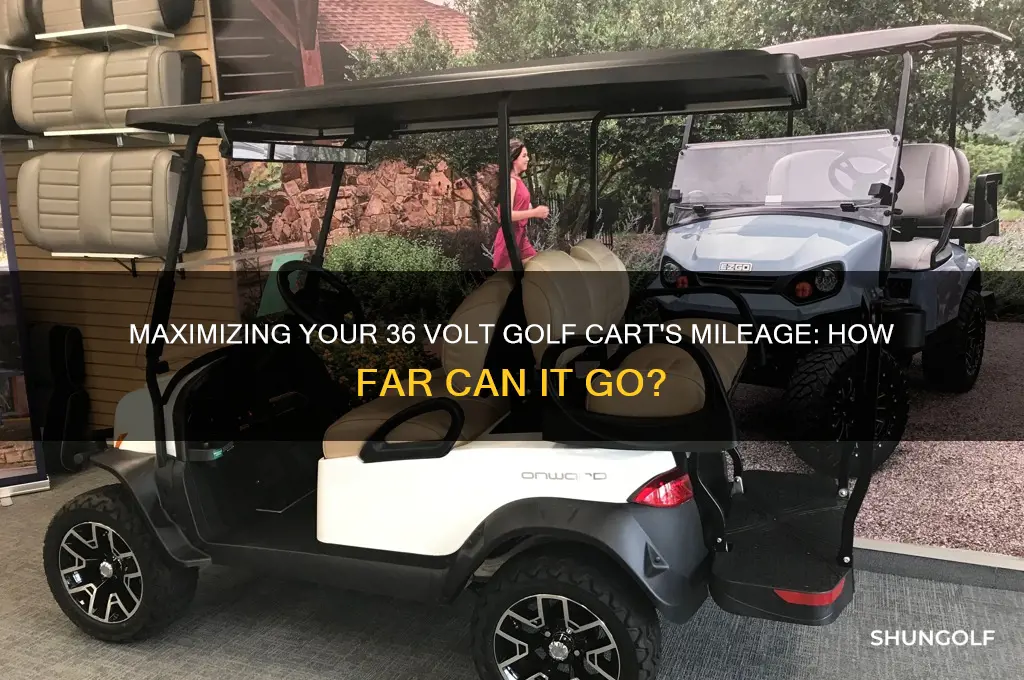 how many miles will a 36 volt golf cart go