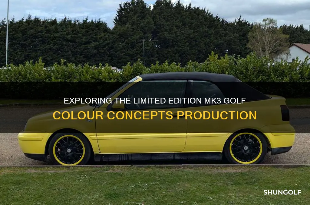 how many mk3 golf colour concepts were made