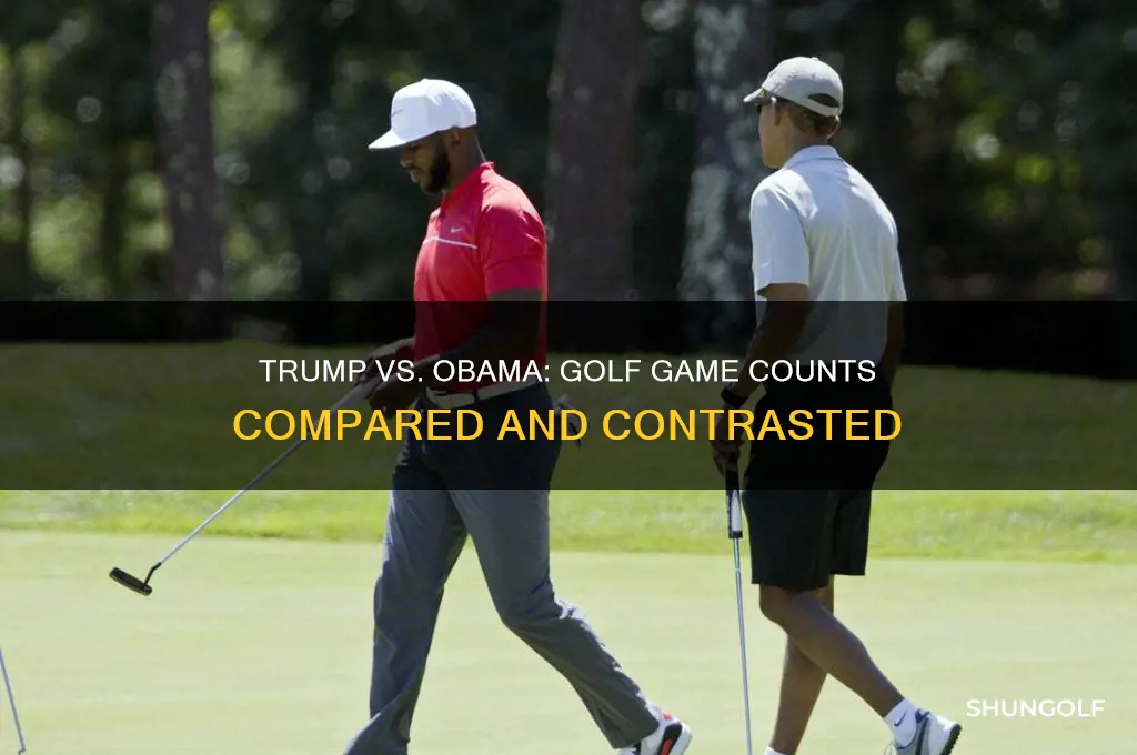 how many more times has trump played golf than obama