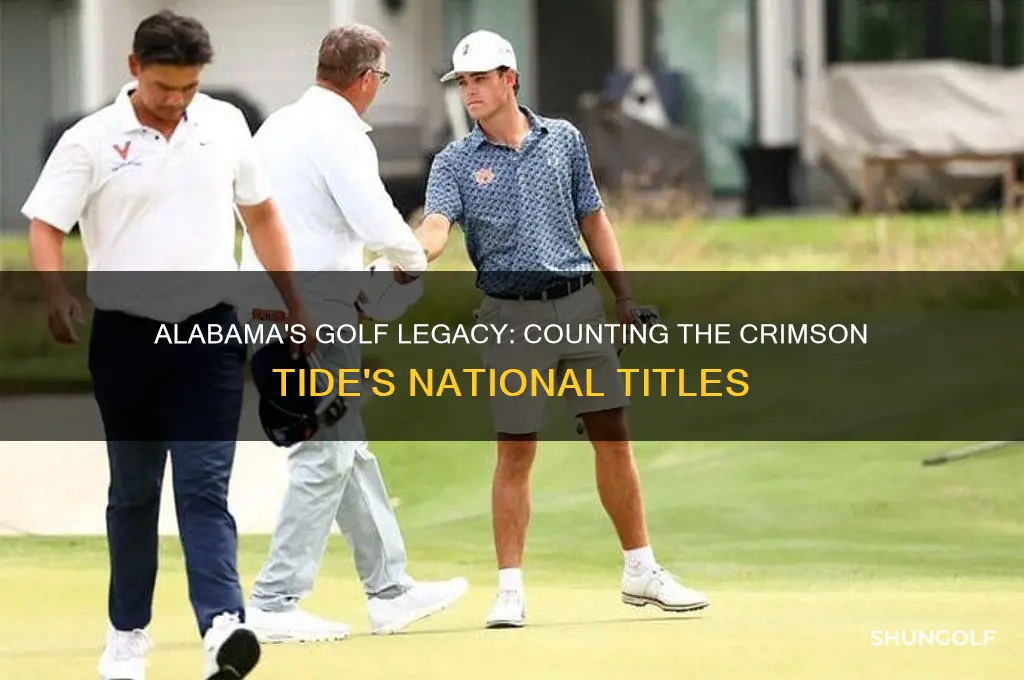 how many national championships does alabama have in golf