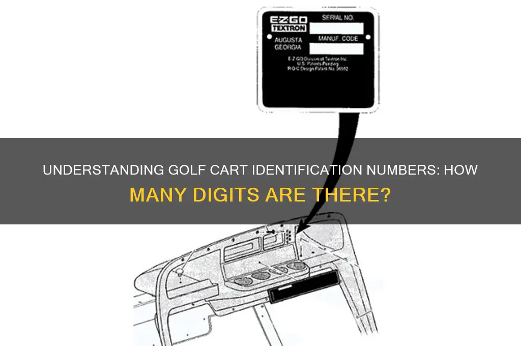 how many numbers in a golf cart identification number