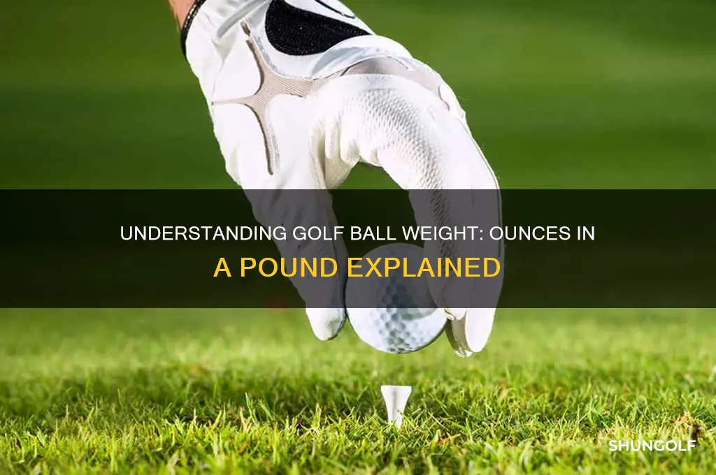 how many ounces is a pound of golf