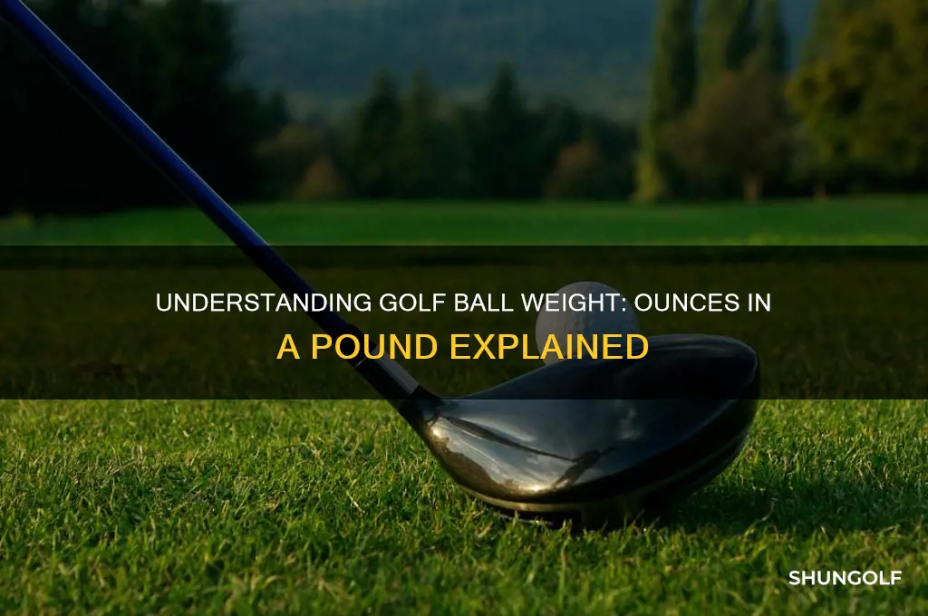 how many oz in a pound of golf
