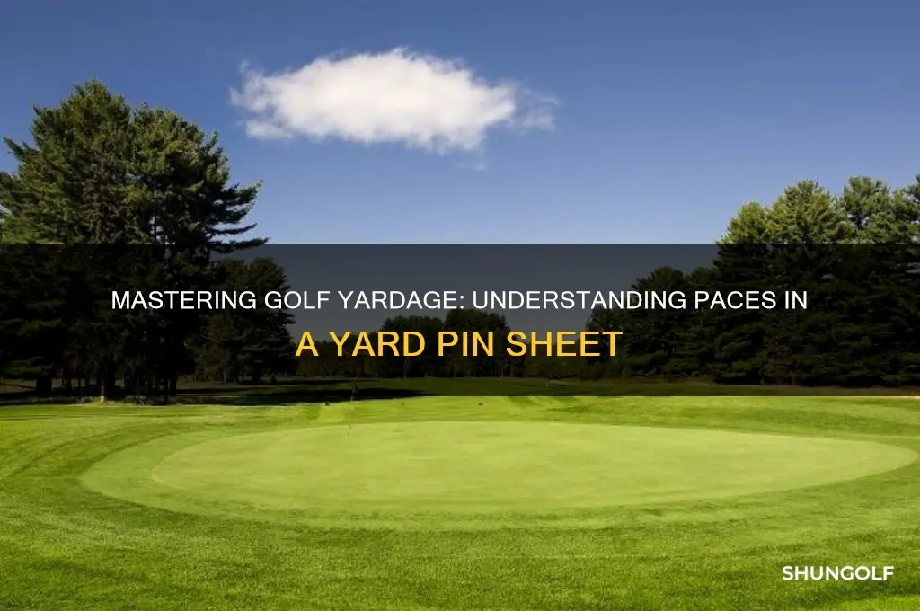 how many paces in a yard golf yardage pin sheet
