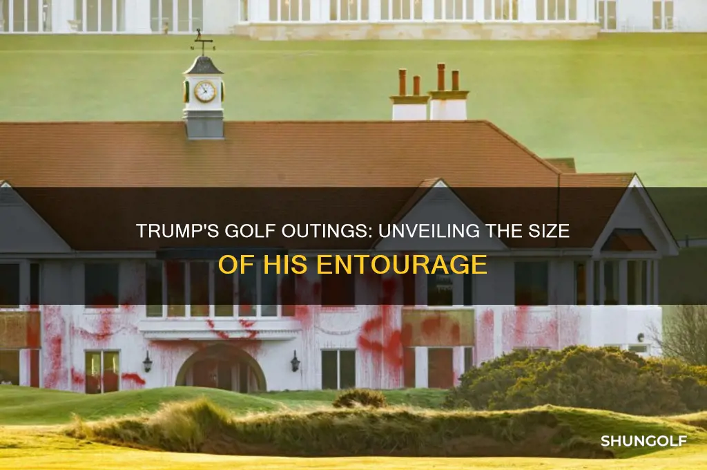 how many people are required when trump goes golfing