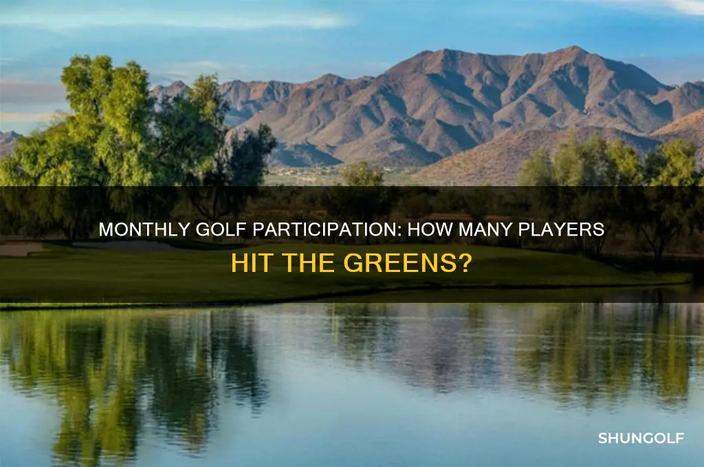 how many people play golf each month