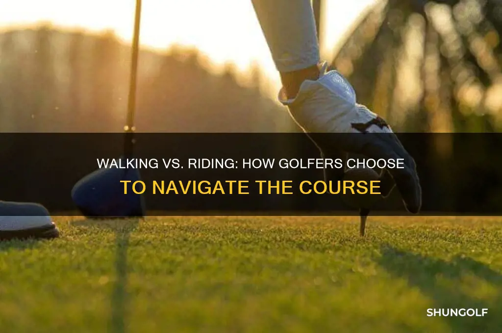 how many people walk or ride golf