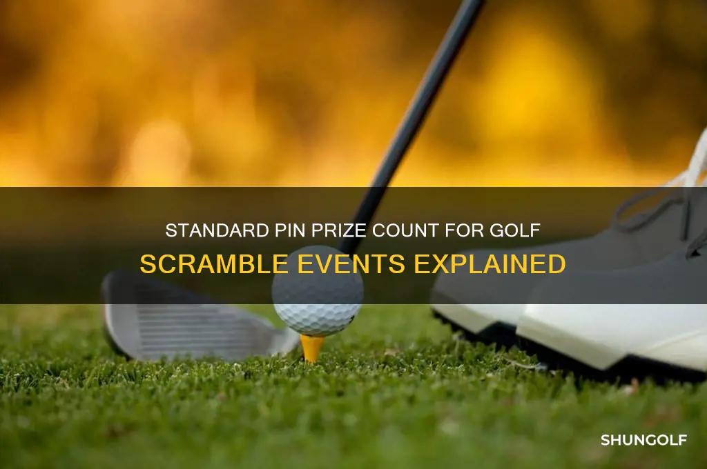 how many pin prizes are standard at golf scramble