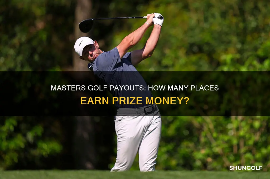 how many places does the masters golf pay