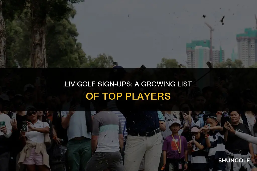 how many players have signed up for liv golf
