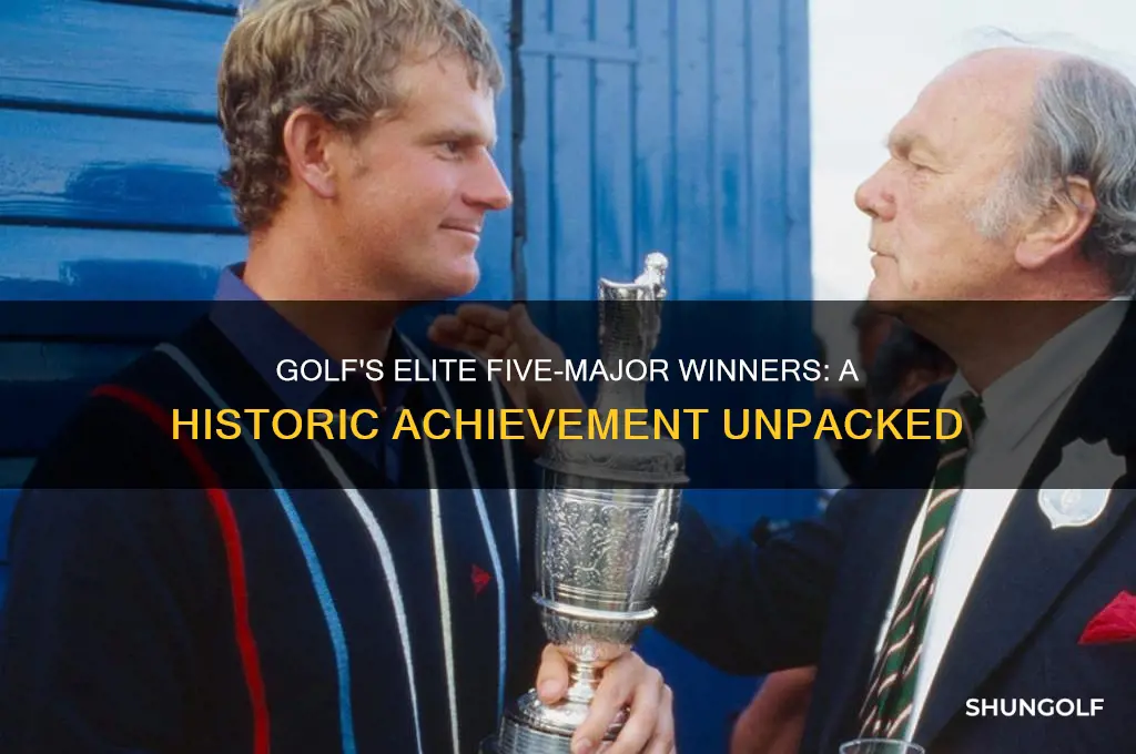 how many players have won 5 majors in golf
