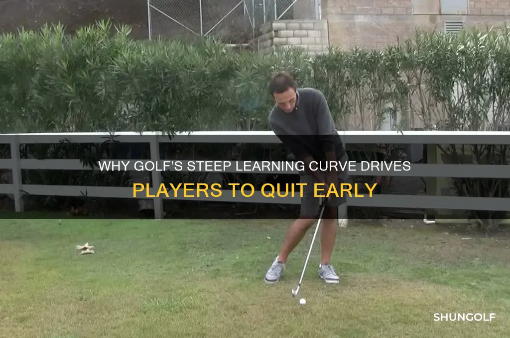 how many players quit golf because it is too difficult