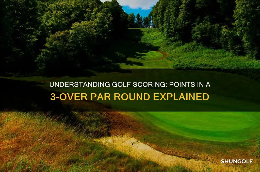 how many points in a 3 over in golf
