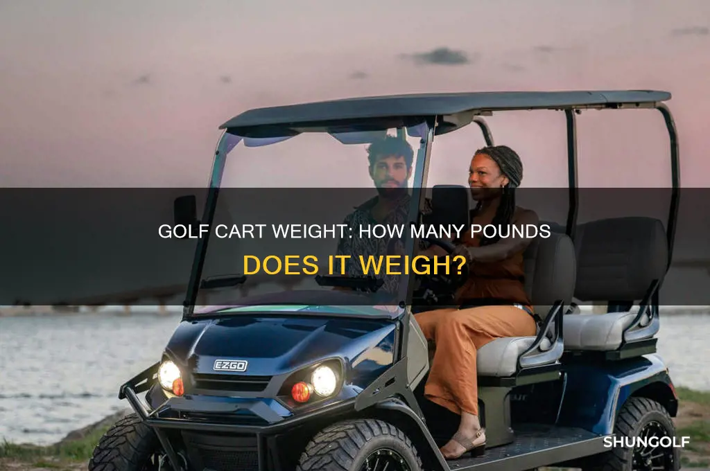 how many pounds is a golf cart