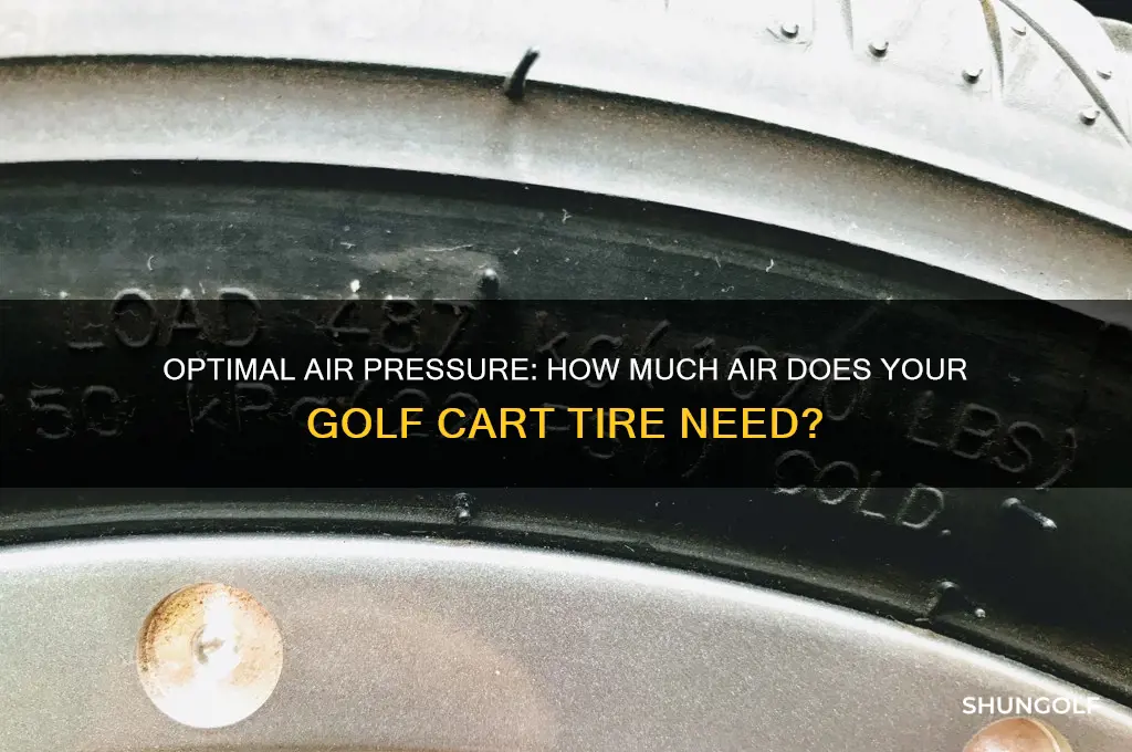 how many pounds of air in a golf cart tire