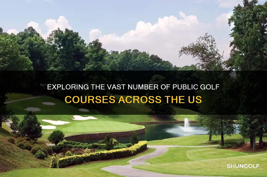 how many public golf courses in the us