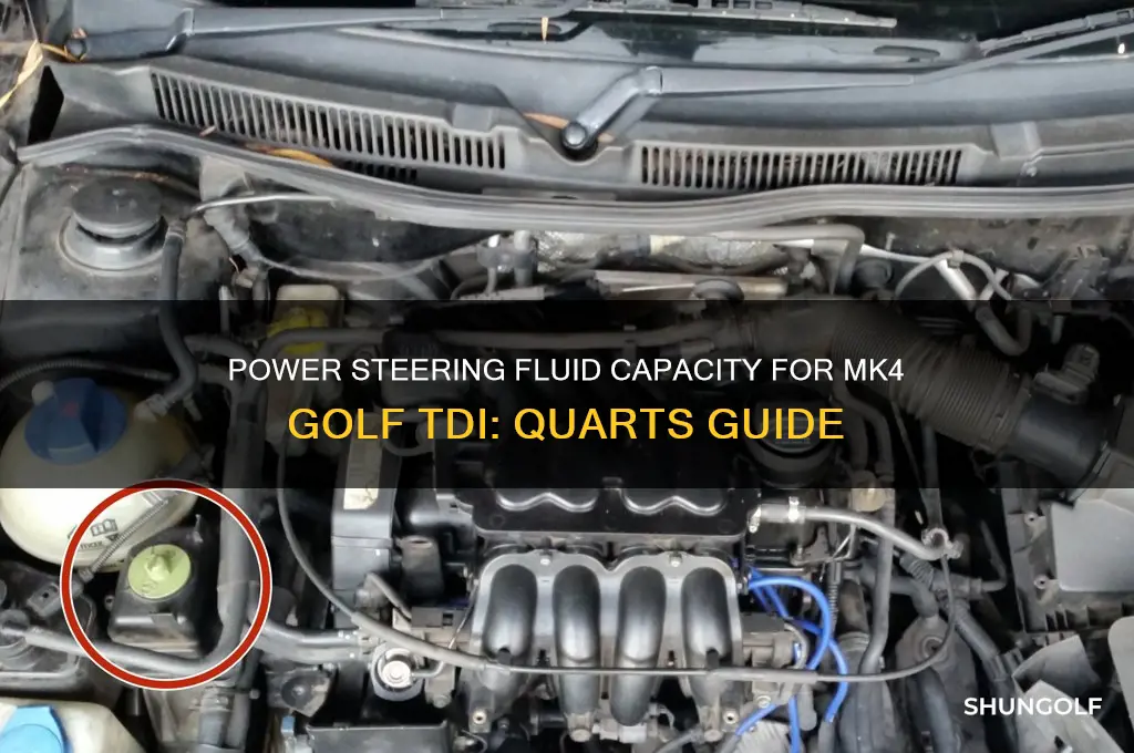 how many quarts of power steering fluid mk4 golf tdi
