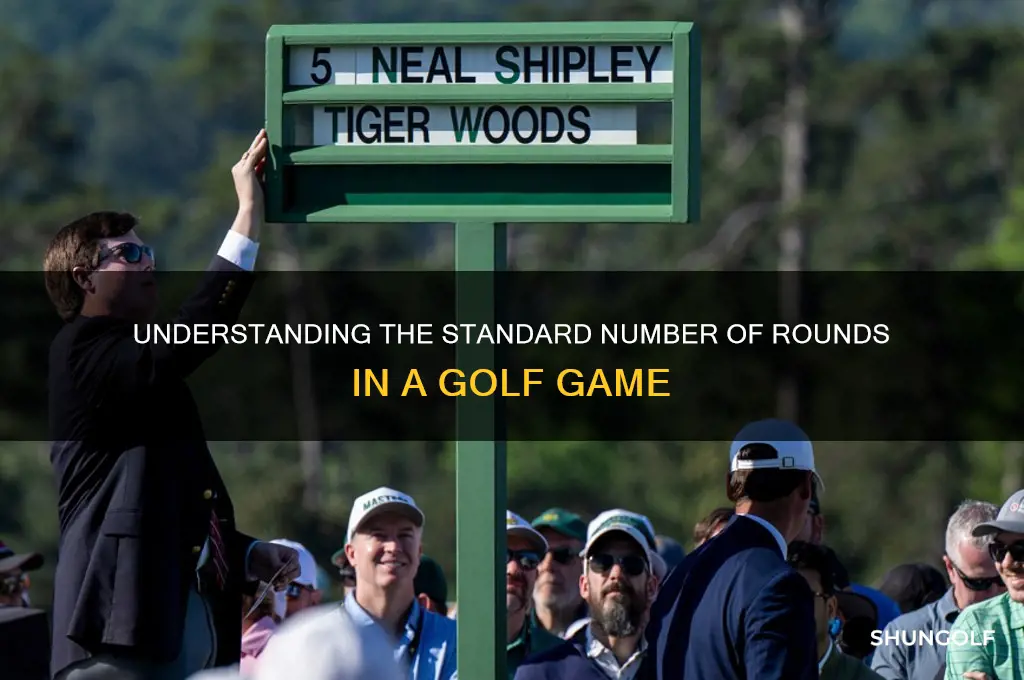 how many rounds are in a standard round of golf