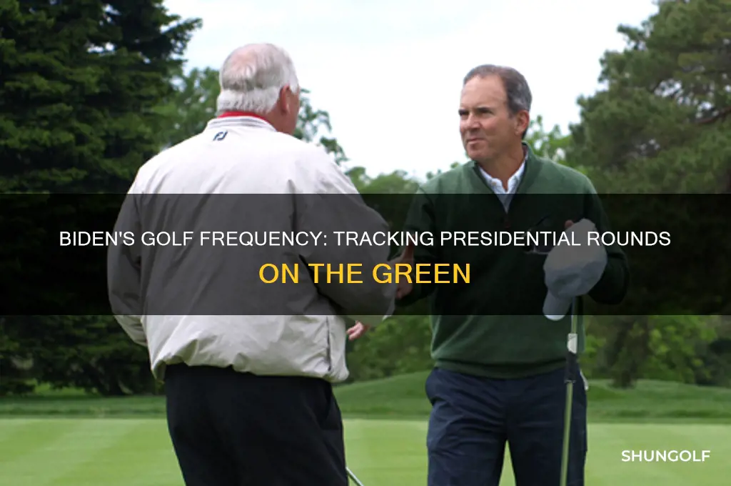 how many rounds of golf did biden play while president