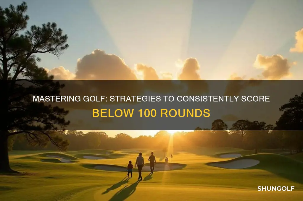 how many rounds of golf to break 100