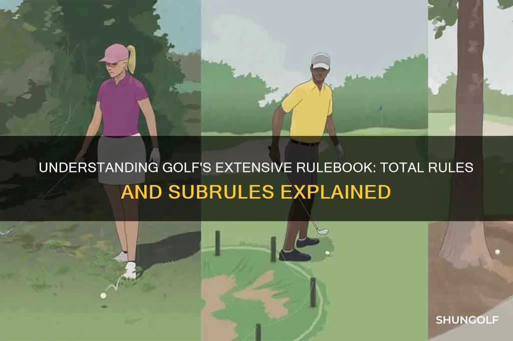 how many rules are there in golf including subrules