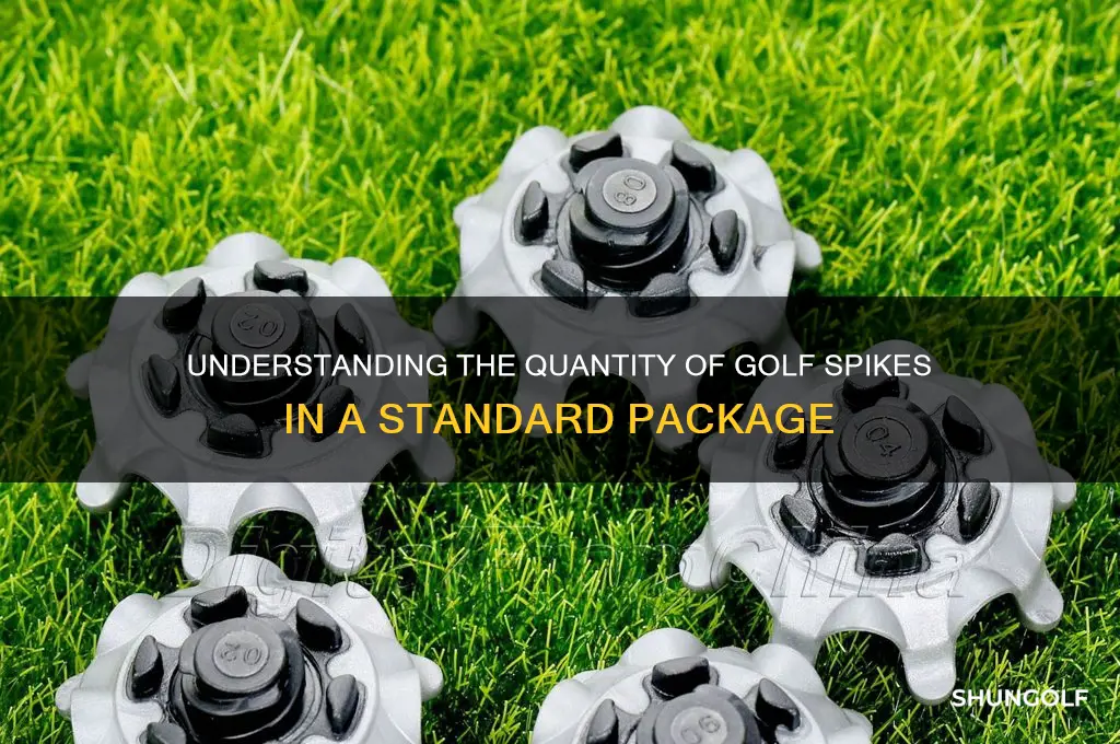 how many spikes in a package of golf spikes
