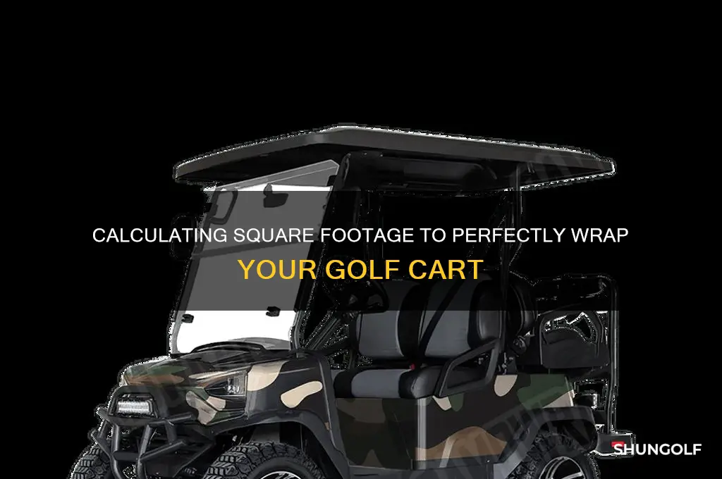 how many square feet to wrap a golf cart