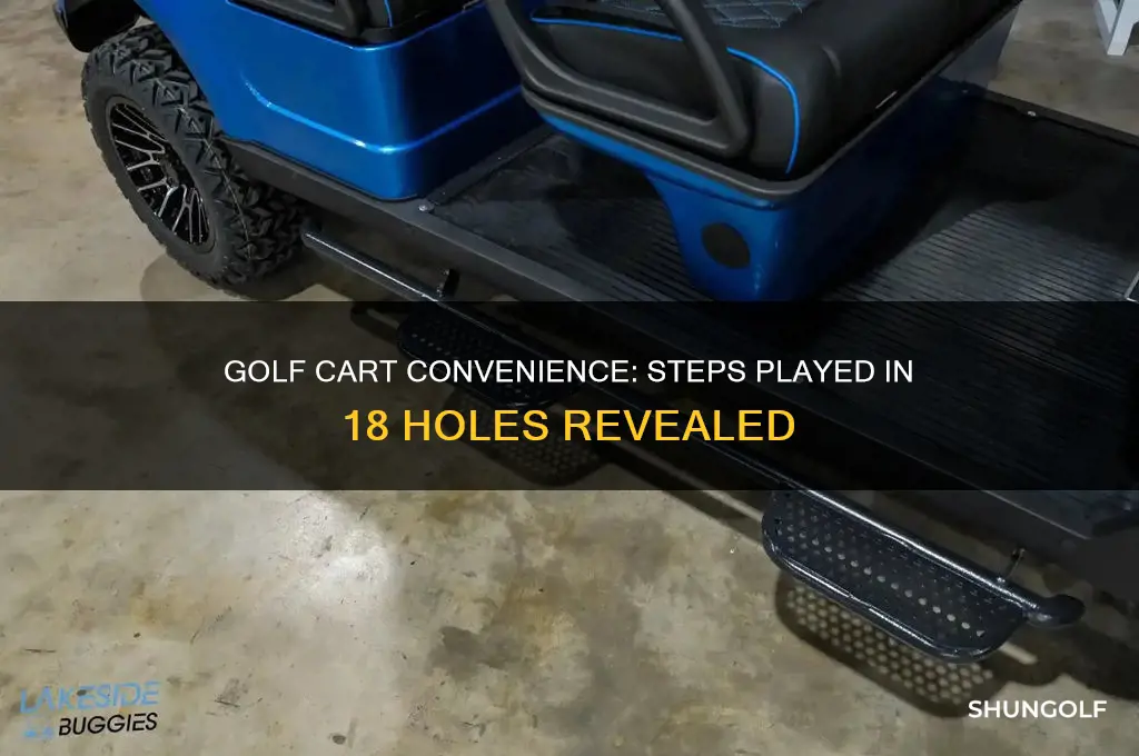 how many steps in 18 holes of golf with cart